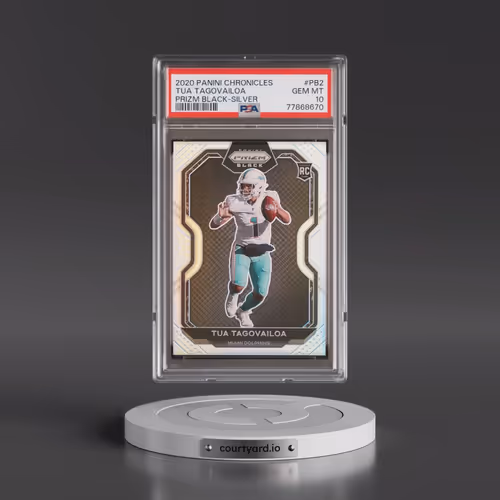 2020 Panini Chronicles Prizm Black #PB2 Tua Tagovailoa - Silver (PSA 10 GEM MINT)