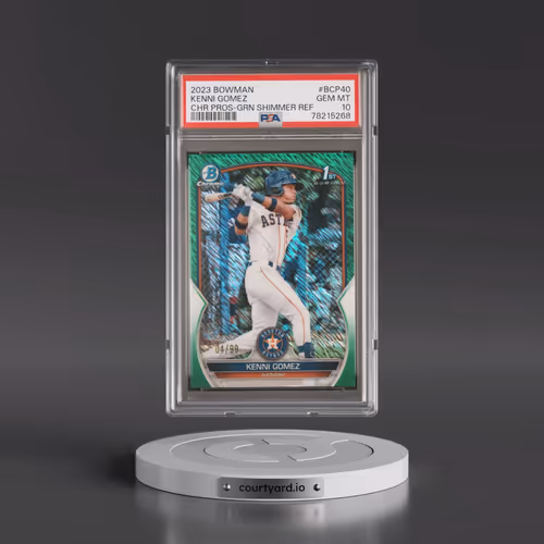 2023 Bowman Chrome Prospects #BCP40 Kenni Gomez - Green Shimmer (PSA 10 GEM MINT)