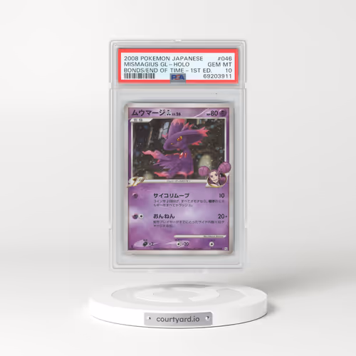 2008 Pokémon Bonds to the End of Time #046 Mismagius GL - 1st Edition Holo (PSA 10 GEM MINT)