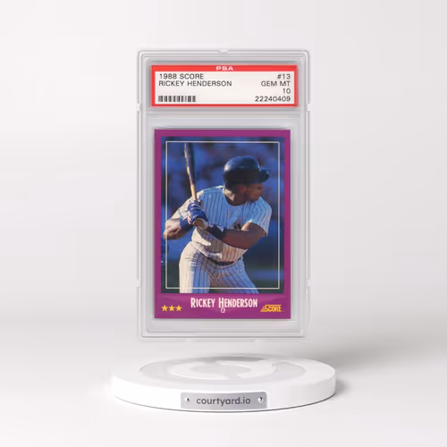 1988 Score #13 Rickey Henderson (PSA 10 GEM MINT)