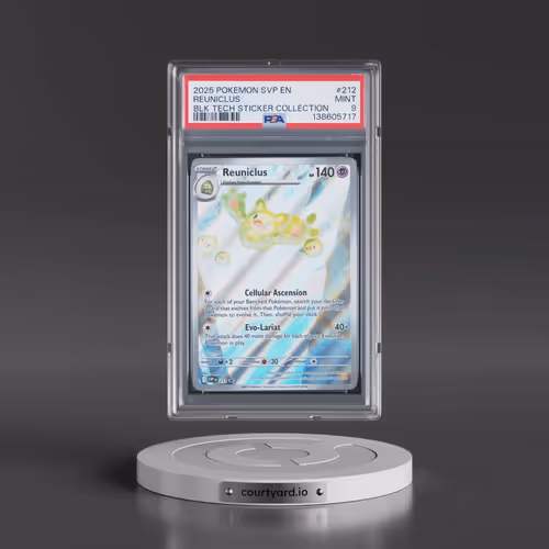 2025 Pokémon Svp EN-SV Black Star Promo #212 Reuniclus - Black Bolt Tech Sticker Collection (PSA 9 M