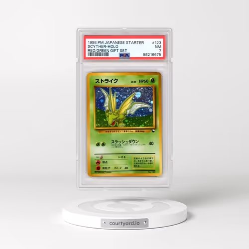 1998 Pokémon Red/Green Gift Set #123 Scyther - Holo (PSA 7 NM)