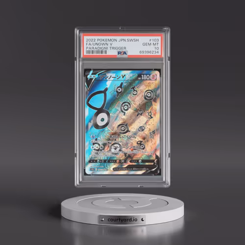 2022 Pokémon Sword & Shield Paradigm Trigger #103 Unown V - Holo Full Art (PSA 10 GEM MINT)