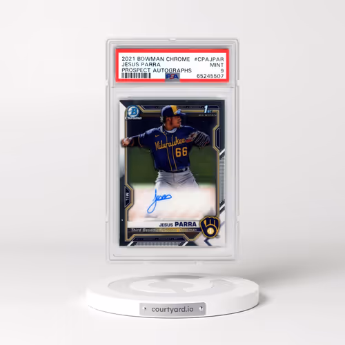 2021 Bowman Chrome Prospect Autographs #CPAJPAR Jesus Parra (PSA 9 MINT)