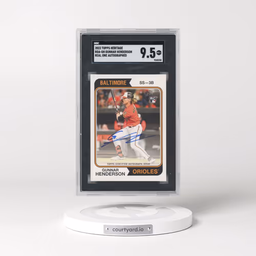 2023 Topps Heritage #ROA-GH Gunnar Henderson - Real One Auto. (SGC 9.5 MINT+)