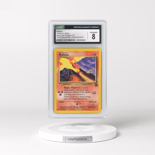 1999 Black Star Promos #21 Moltres - The Power of One Corrected Illustrator - Kimura (CGC 8 NM-MT)