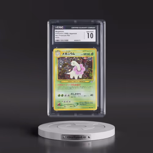 1999 Neo Premium File Meganium - No Rarity - Holo (CGC 10 GEM MINT)
