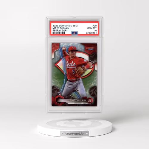 2023 Bowman's Best #39 Matt Mclain - Refractor (PSA 10 GEM MINT)