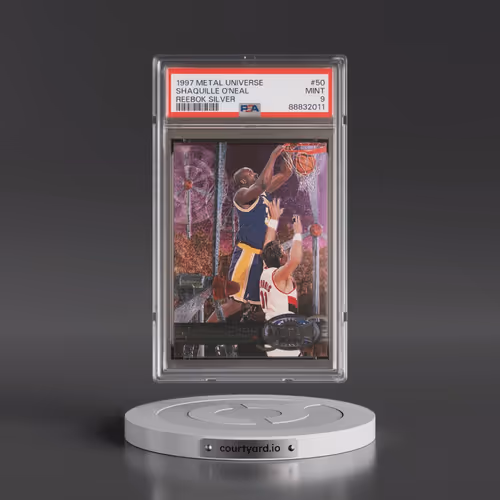 1997 Metal Universe #50 Shaquille O'Neal - Reebok Silver (PSA 9 MINT)