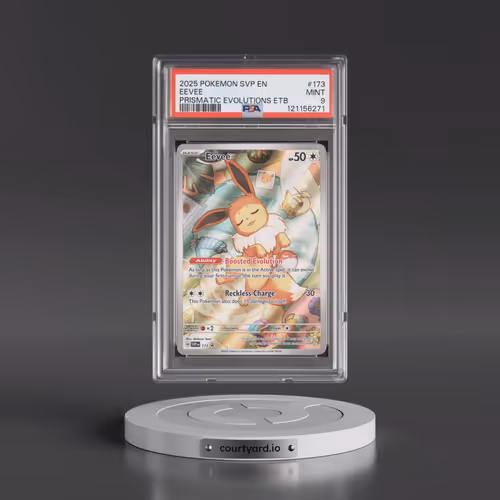 2025 Pokémon Svp EN-SV Black Star Promo #173 Eevee - Prismatic Evolutions Elite Trainer Box (PSA 9 M