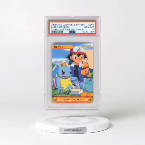 1999 Pokémon Bandai Carddass Vending Series 8 #292 Ash & Others (PSA 10 GEM MINT)