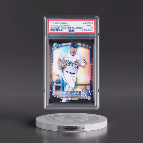 2025 Bowman Chrome Prospects #BCP103 Jac Caglianone - Reptilian Refractor (PSA 9 MINT)