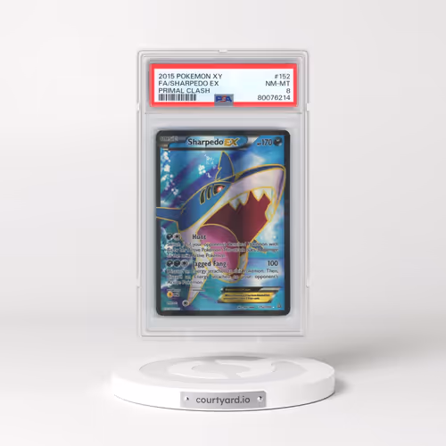 2015 Pokémon XY Primal Clash #152 Sharpedo EX - Holo Full Art (PSA 8 NM-MT)