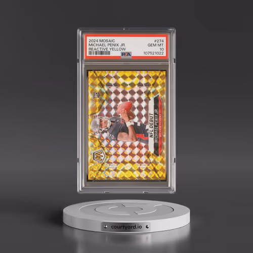 2024 Panini Mosaic #274 Michael Penix Jr. - Reactive Yellow (PSA 10 GEM MINT)