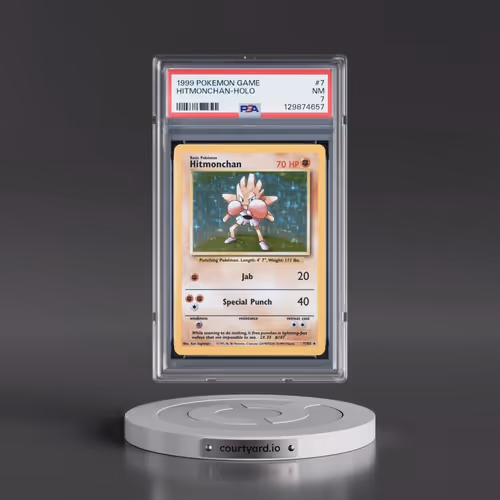 1999 Pokémon Game #7 Hitmonchan - Holo (PSA 7 NM)