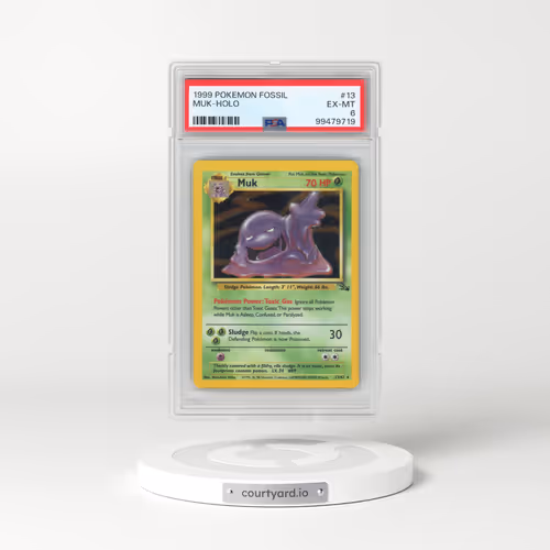 1999 Pokémon Fossil #13 Muk - Holo (PSA 6 EX-MT)