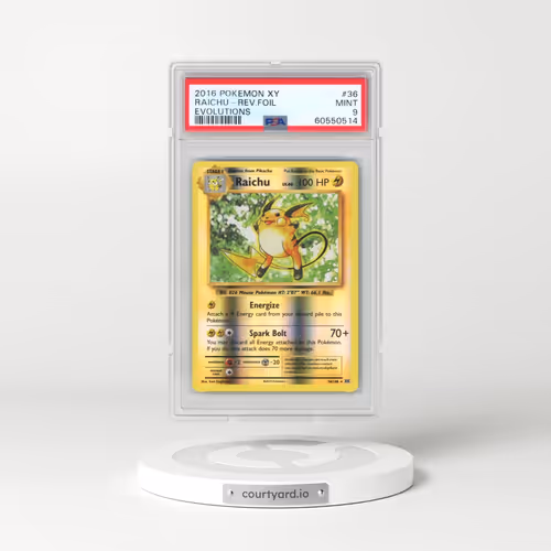 2016 Pokémon XY Evolutions #36 Raichu - Reverse Foil (PSA 9 MINT)