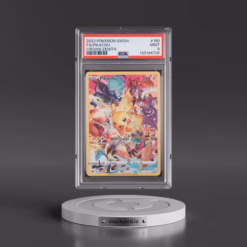 2023 Pokémon Sword and Shield Crown Zenith #160 Pikachu - Full Art (PSA 9 MINT)