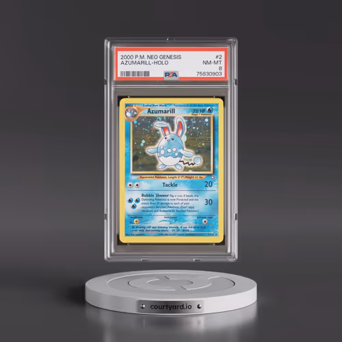 2000 Pokémon Neo Genesis #2 Azumarill - Holo (PSA 8 NM-MT)