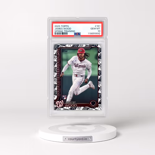 2025 Topps #181 James Wood - Spring Training (PSA 10 GEM MINT)