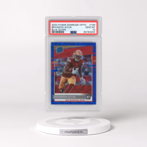 2020 Panini Donruss Optic #169 Brandon Aiyuk - Blue Scope (PSA 10 GEM MINT)