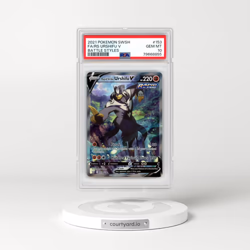 2021 Pokémon Sword & Shield Battle Styles #153 Rapid Strike Urshifu V - Holo Full Art (PSA 10 GEM MI