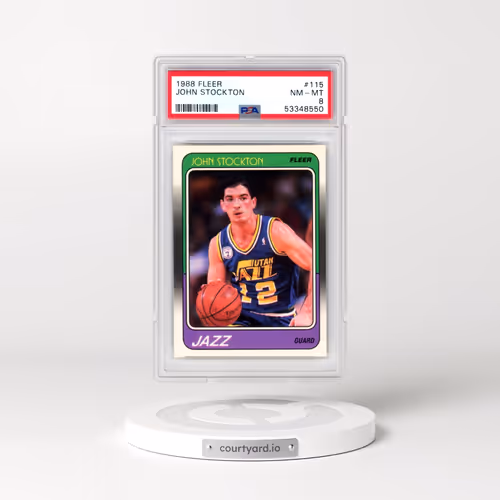 1988 Fleer #115 John Stockton (PSA 8 NM-MT)
