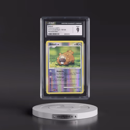 2007 Diamond & Pearl #70/130 Bidoof - Reverse Holo (CGC 9 MINT)