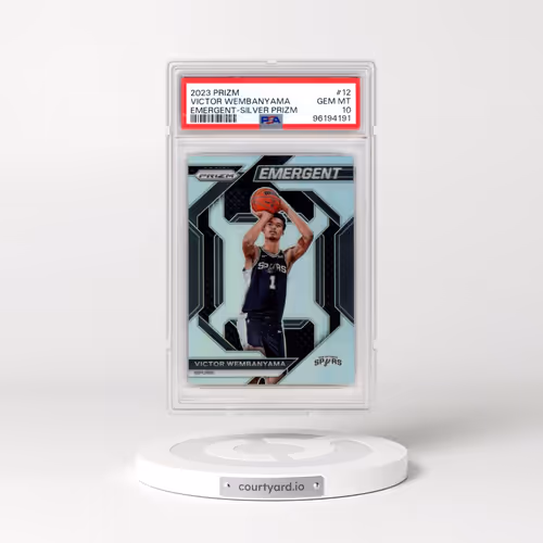2023 Panini Prizm Emergent #12 Victor Wembanyama - Silver Prizm (PSA 10 GEM MINT)