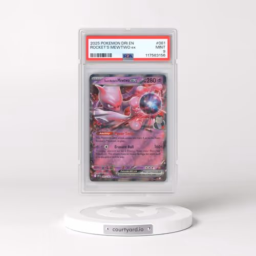 2025 Pokémon Dri EN-Destined Rivals #081 Team Rocket's Mewtwo EX - Holo (PSA 9 MINT)