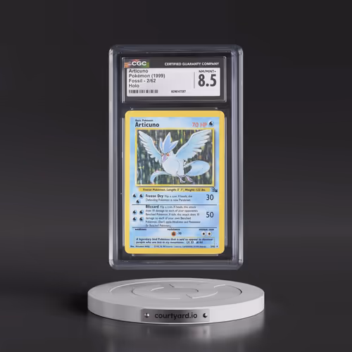 1999 Fossil #2/62 Articuno - Galaxy Star Holo (CGC 8.5 NM-MT+)
