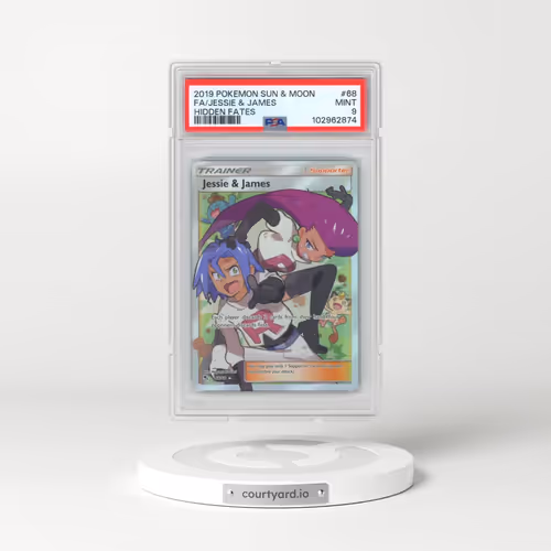 2019 Pokémon Sun & Moon Hidden Fates #68 Jessie & James - Full Art (PSA 9 MINT)