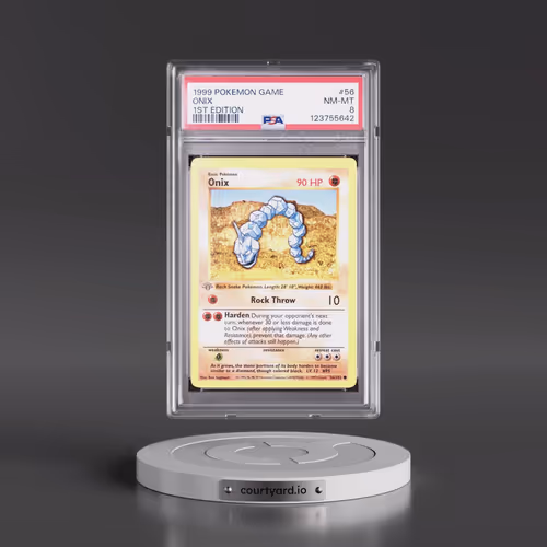 1999 Pokémon Game #56 Onix - 1st Edition (PSA 8 NM-MT)