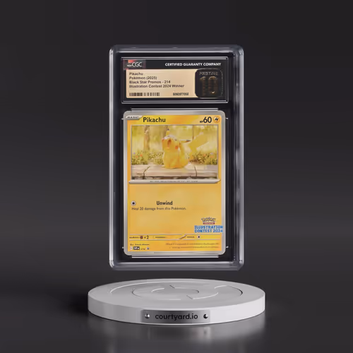 2025 Pokémon Svp EN-SV Black Star Promo #214 Pikachu - Illustration Contest 2024 (CGC 10 PRISTINE)