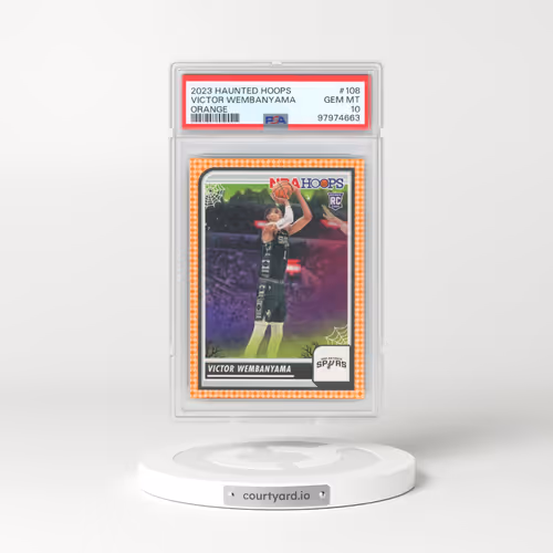 2023 Panini Haunted Hoops #108 Victor Wembanyama - Orange (PSA 10 GEM MINT)
