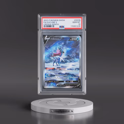 2023 Pokémon Sword and Shield Crown Zenith #GG38 Suicune V - Holo Full Art (PSA 10 GEM MINT)