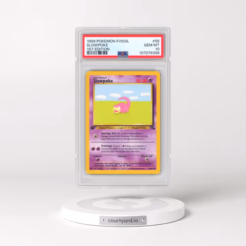 1999 Pokémon Fossil #55 Slowpoke - 1st Edition (PSA 10 GEM MINT)