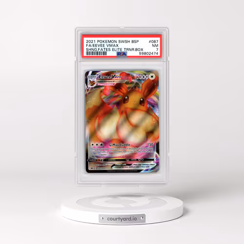 2021 Pokémon Swsh Black Star Promo #087 Eevee Vmax - Full Art Shining Fates Elite Trainer Box (PSA 7