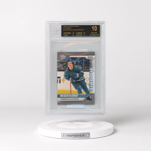 2024 Topps Now NHL Stickers #6 Macklin Celebrini (BGS 10 PRISTINE)