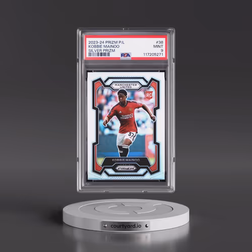 2023-24 Panini Prizm Premier League #38 Kobbie Mainoo - Silver Prizm (PSA 9 MINT)