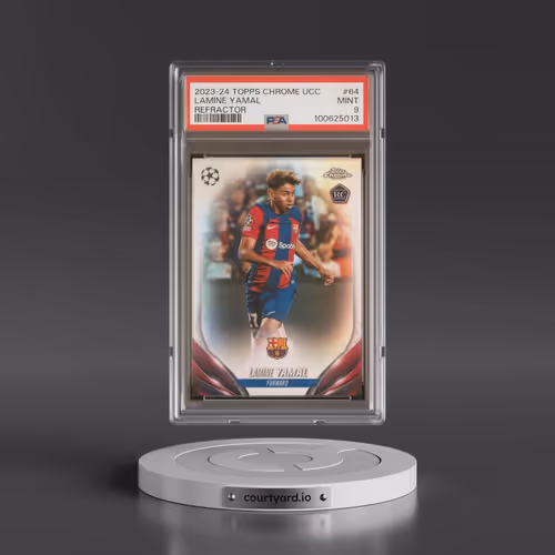 2023-24 Topps Chrome UEFA Club Competitions #64 Lamine Yamal - Refractor (PSA 9 MINT)