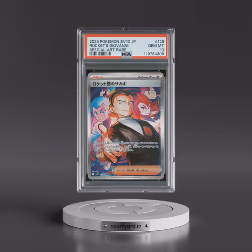 2025 Pokémon SV10-Glory of Team Rocket #129 Team Rocket's Giovanni - Special Art Rare (PSA 10 GEM MI