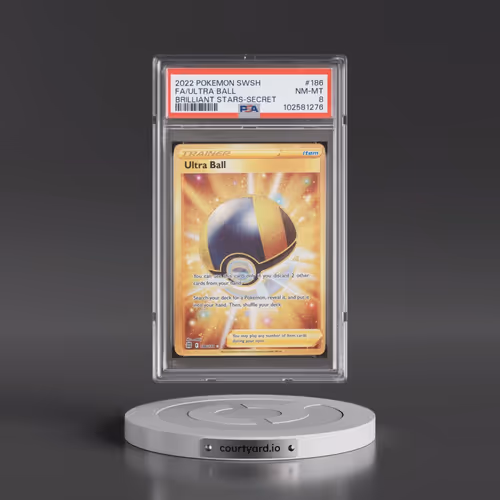 2022 Pokémon Sword & Shield Brilliant Stars #186 Ultra Ball - Full Art Secret (PSA 8 NM-MT)