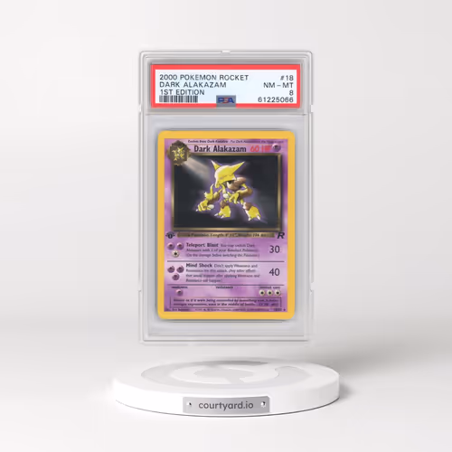 2000 Pokémon Rocket #18 Dark Alakazam - 1st Edition (PSA 8 NM-MT)