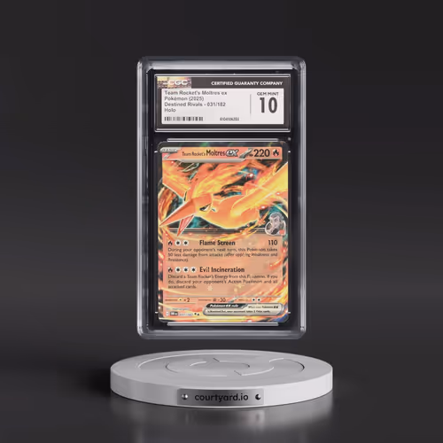 2025 Pokémon Dri EN-Destined Rivals #031 Team Rocket's Moltres EX - Holo (CGC 10 GEM MINT)