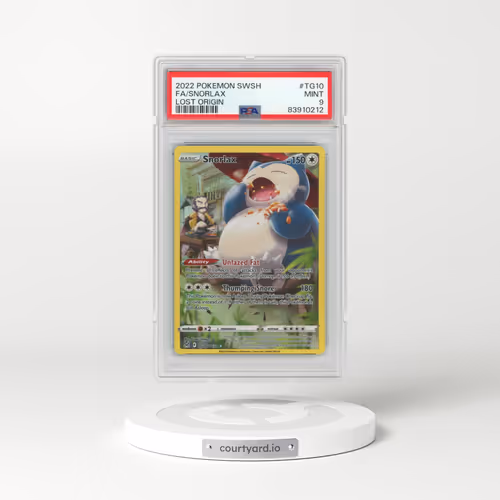 2022 Pokémon Sword & Shield Lost Origin #TG10 Snorlax - Full Art (PSA 9 MINT)