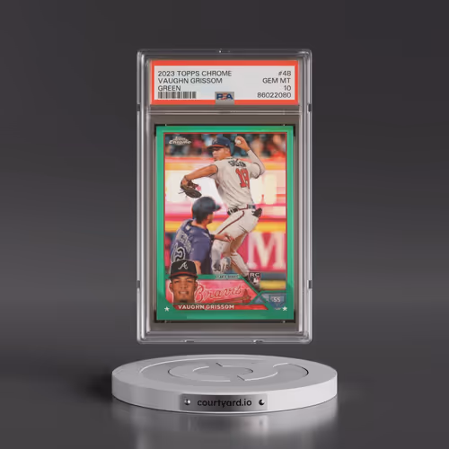 2023 Topps Chrome #48 Vaughn Grissom - Green Refractor (PSA 10 GEM MINT)