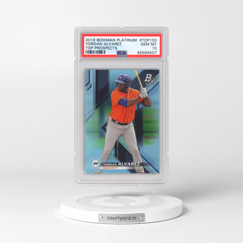 2019 Bowman Platinum Top Prospects #TOP100 Yordan Alvarez (PSA 10 GEM MINT)