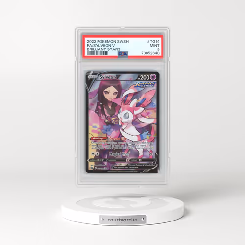 2022 Pokémon Sword & Shield Brilliant Stars #TG14 Sylveon V - Holo Full Art (PSA 9 MINT)