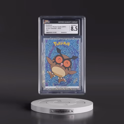 1999 Pokémon Sticker Cards (Dunkin' Boomer) - English #163 Hoothoot - Foil (CGC 8.5 NM-MT+)